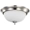 Nuvo Center Lock 13 Inch LED Flush Mount, 19 Watt, 3000K, Brushed Nickel Finish, Frosted Glass 62/1560 - alternate 1